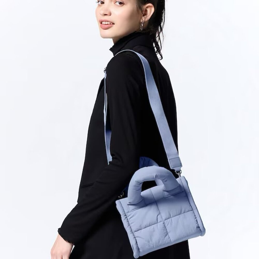 NWT New GU Mini Puffer Should Bag | Blue Purple